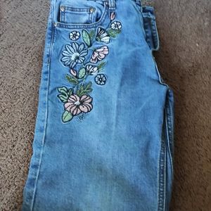 Forever 21 Embroidered Jeans